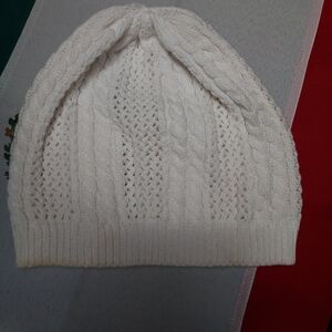 Cozy White Knit Beanie for Kids
